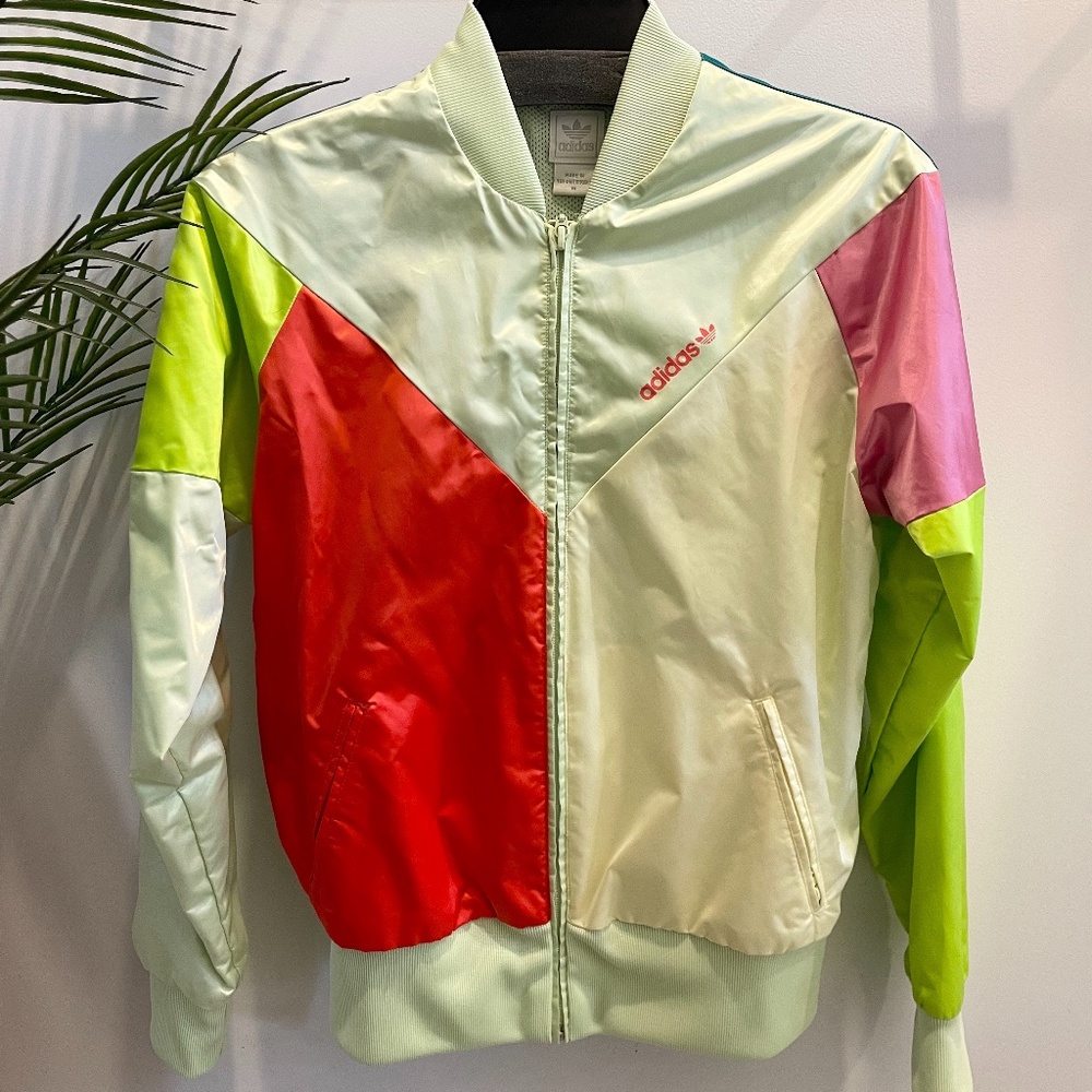 Adidas satin bomber track jacket - early 2000’s finest